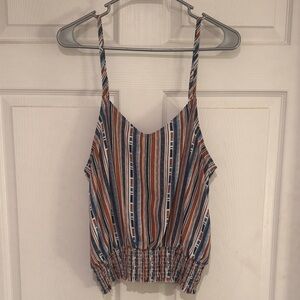 Daytrip Blue and Orange Striped Camisole